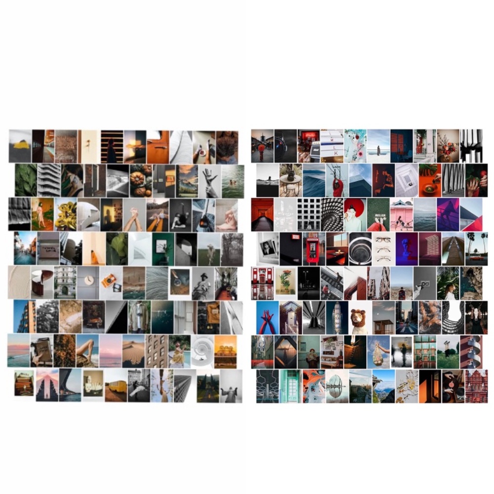 NEW Photo Wall Double-Sided Collage Kit on Different Themes Lacquer Coated Print